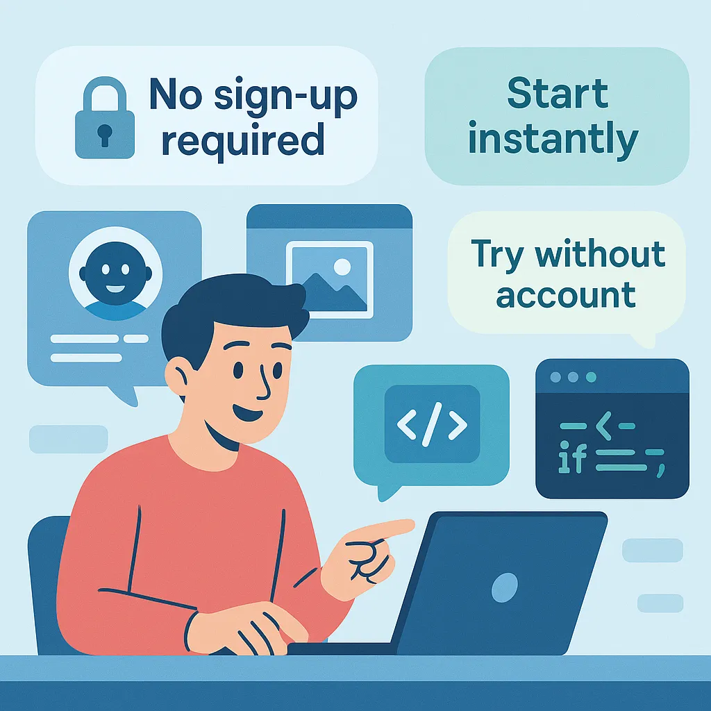 Top AI tools that require no login or signup to use