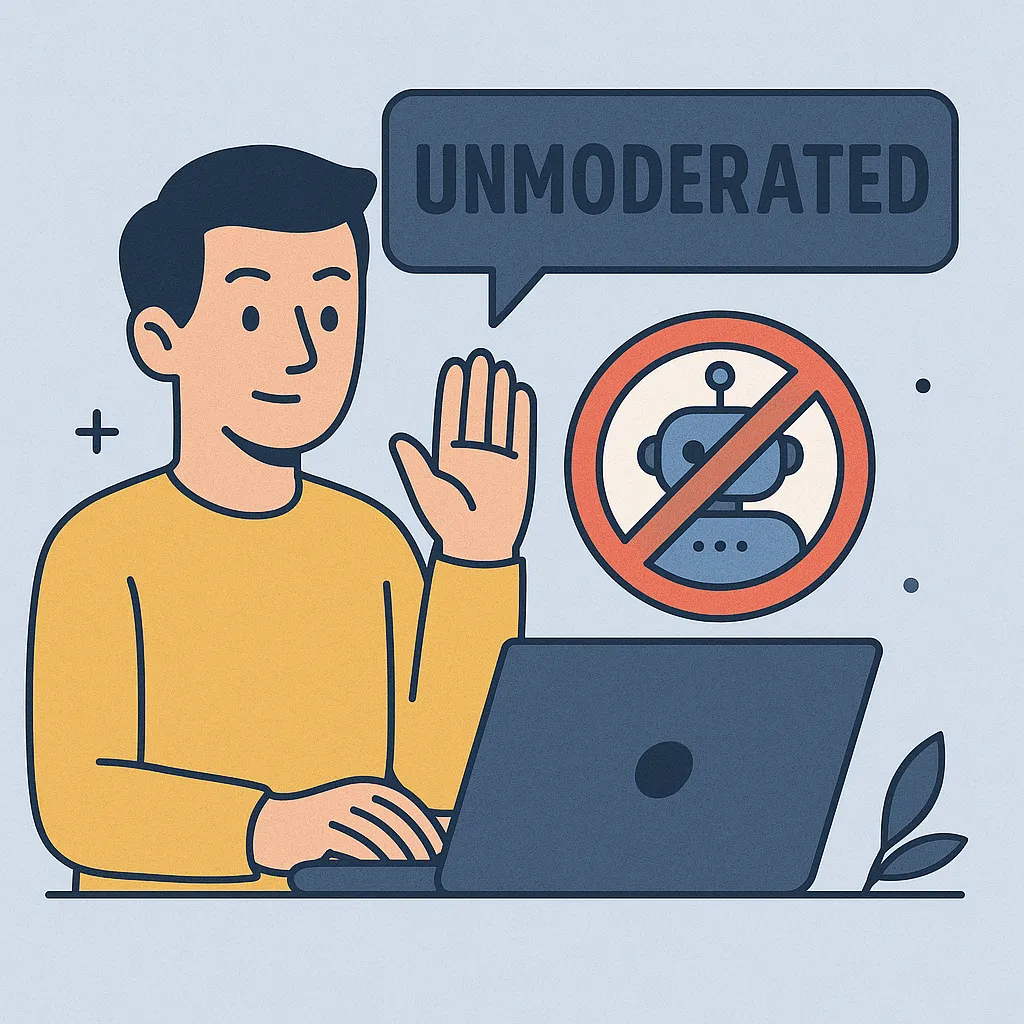 Top unmoderated AI tools with minimal content filtering